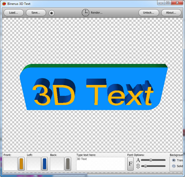 3D icon production software (Binerus 3D Text)