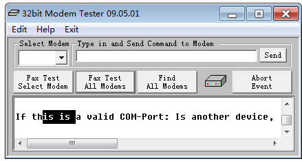 32bit Modem Tester data analysis software