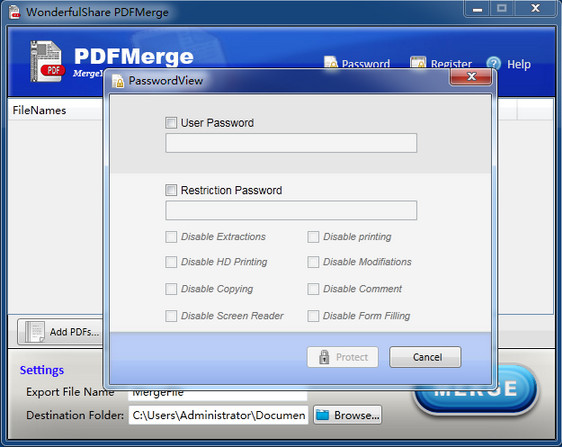 Wonderfulshare PDF Merge (PDF merger) screenshot