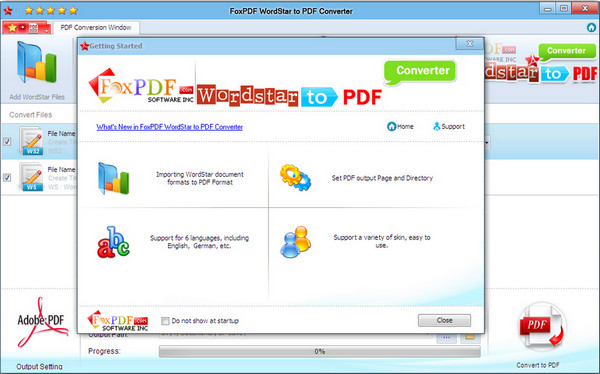 WordStar to PDF Converter