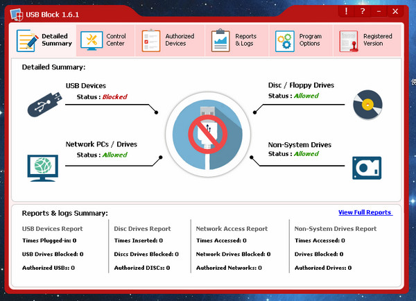 USB permissions setting tool usb block