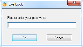 Screenshot of EXE program password lock (ExeLock)