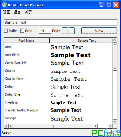 Font preview tool (Moo0 Fontviewer)