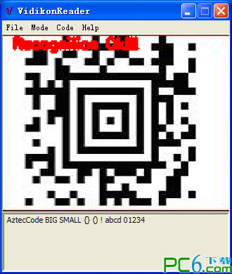 QR code recognition software (VidikonReader)