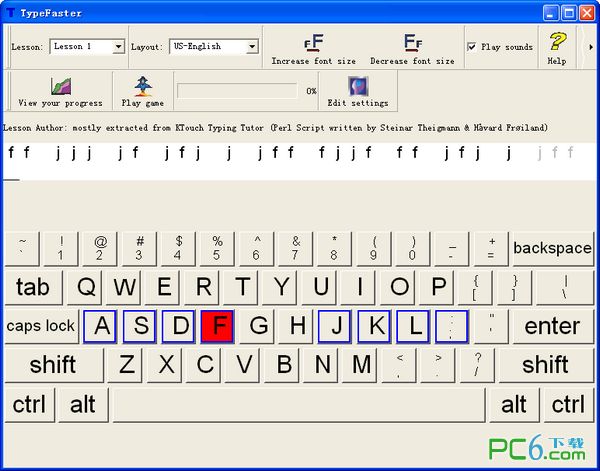 English typing practice tool (TypeFaster)