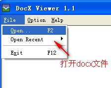 docx opening tool (DocX Viewer)