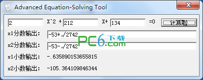 Quadratic Equation Calculator