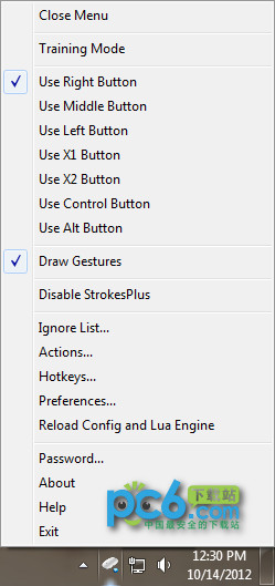 win8 mouse gesture settings (StrokesPlus)