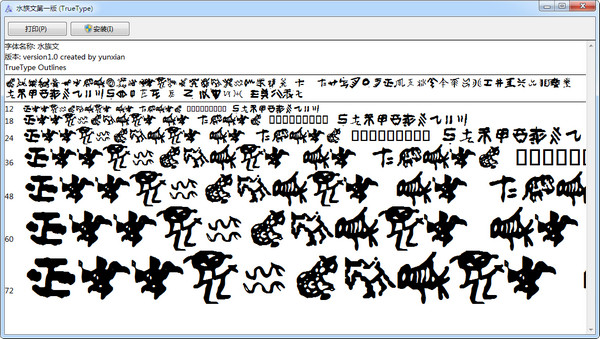 Screenshot of Shuiyu input method