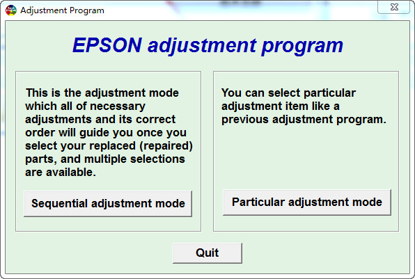 Epson rx430 reset software