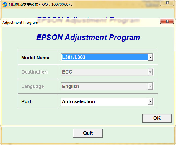 Epson L303 Clear Software