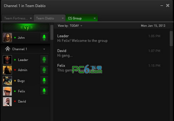 Game voice communication software (Razer Comms)