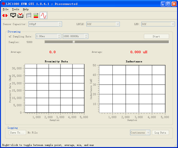 Inductor-to-Digital Converter LDC1000 EVM GUI