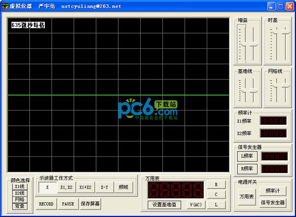 Virtual sound card oscilloscope