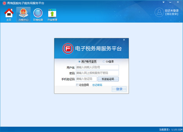 Screenshot of Qinghai National Taxation Electronic Tax Service Platform