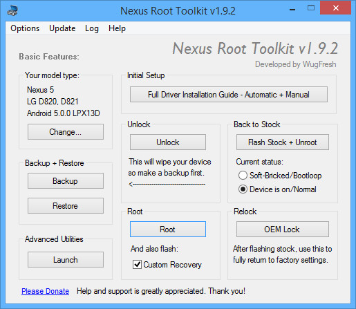 Nexus root toolkit (Nexus Root Tool)