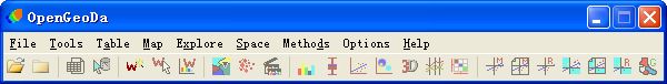 Screenshot of spatial statistical analysis software (OpenGeoDa)
