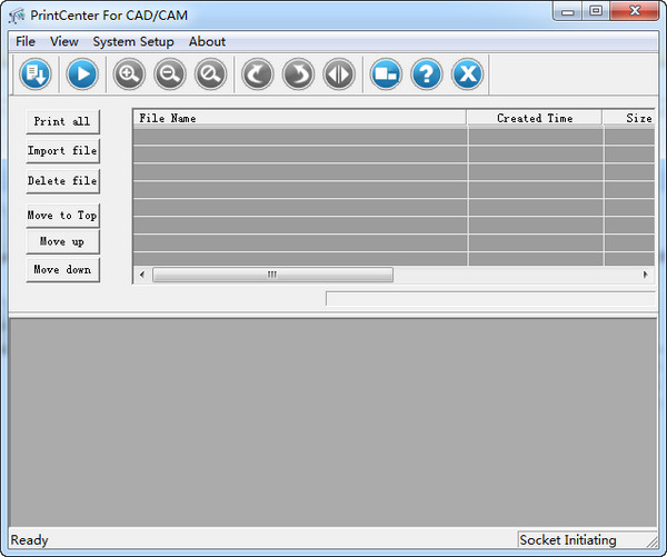 Long-distance plotter output center (PrintCenter)