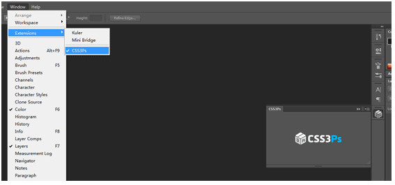 Screenshot of CSS3Ps layer to CSS3 code tool