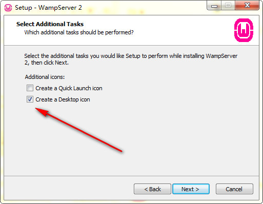 Screenshot of wampserver (php environment installation package)