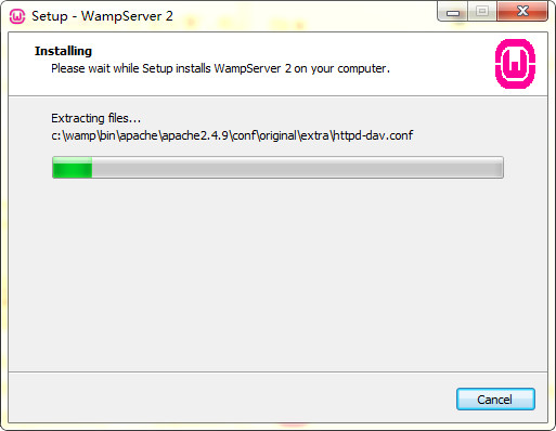 Screenshot of wampserver (php environment installation package)