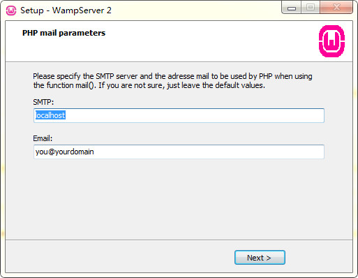 Screenshot of wampserver (php environment installation package)