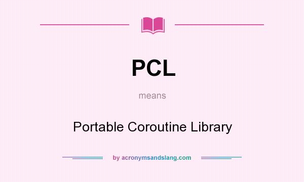 Portable Coroutine Library