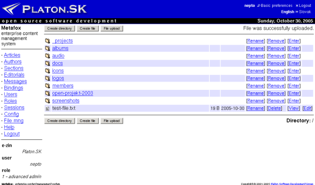 phpWebFileManager