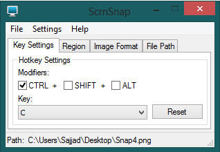 Screenshot tool ScrnSnap screenshot