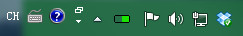 Screenshot of the computer temperature detection tool TemperatureTaskbar