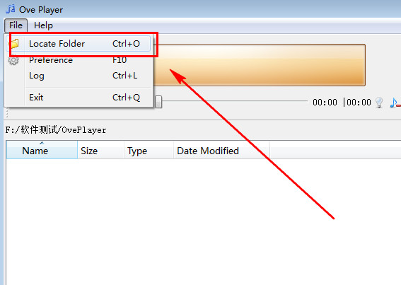 screenshot of oveplayer