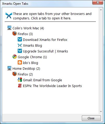 Xmarks (multi-browser unified collection manager) screenshots