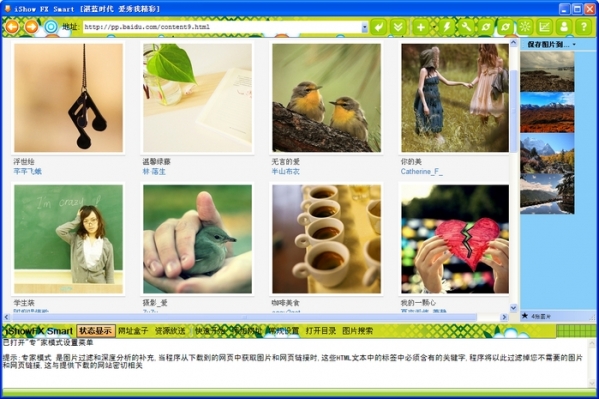 Screenshot of iShowFX network image batch download tool