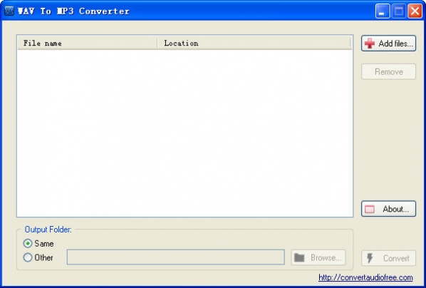 WAV to MP3 Converter screenshot