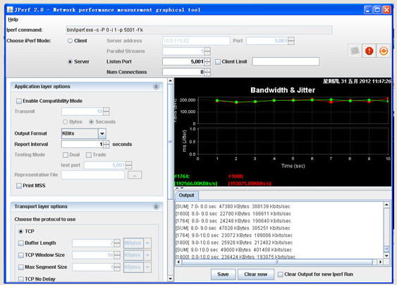 Iperf screenshot