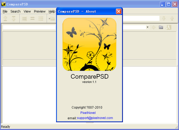 PSD file comparatorComparePSD screenshot