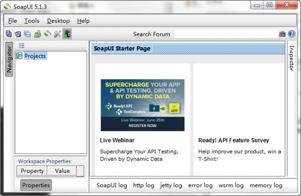 SoapUI x64 screenshot