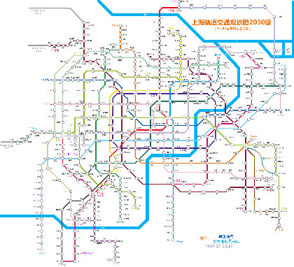 Screenshot of Shanghai subway planning map