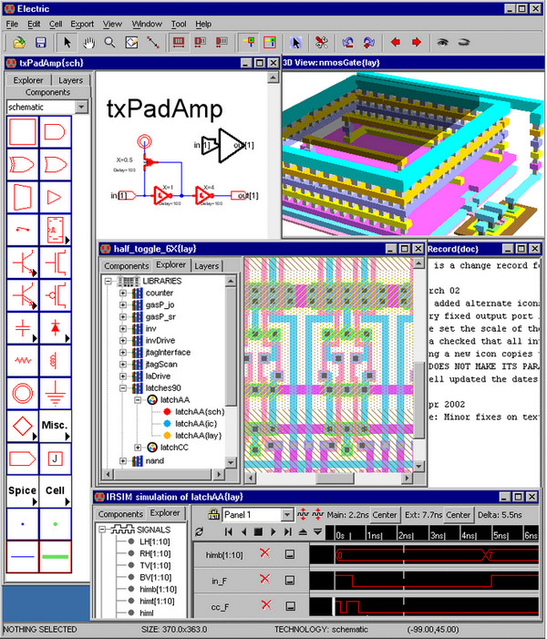 Electric (electrical circuit diagram design software) screenshots